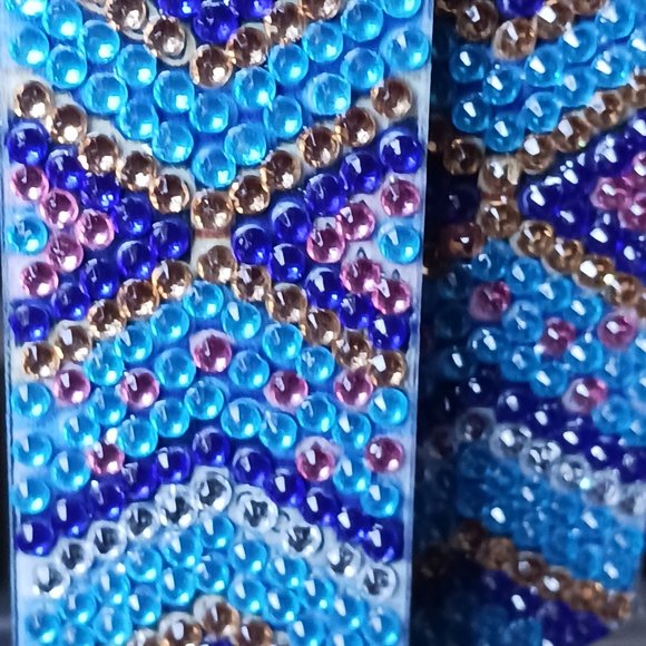 Handcrafted earrings knitted - Picture 2 of 2